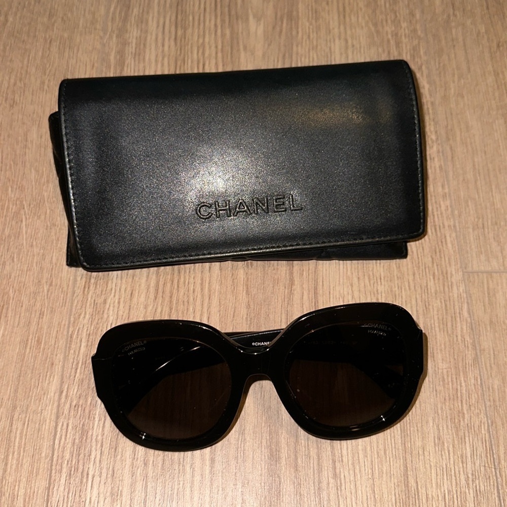 Chanel rounded square sunglasses with metal design